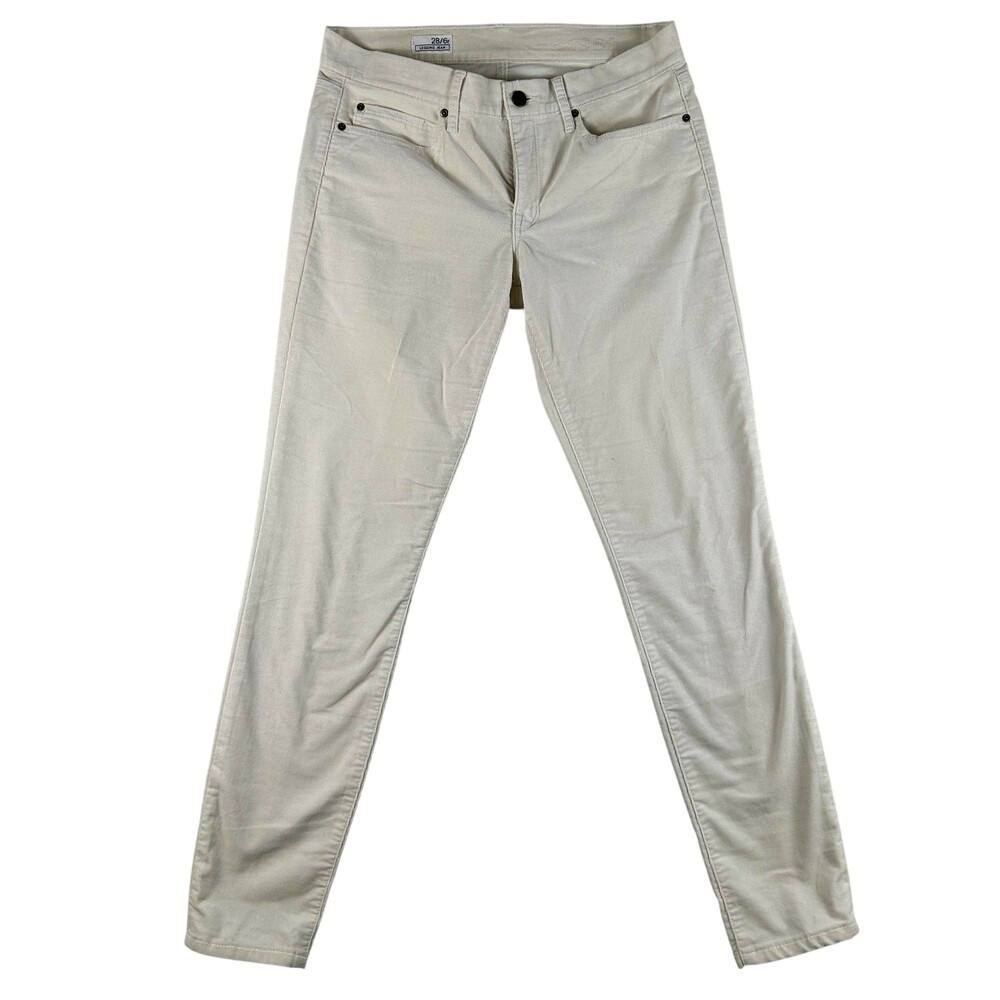 Gap 1969 Jeans Womens 6R White Frost Corduroy Jegging Stretch Mid Rise
